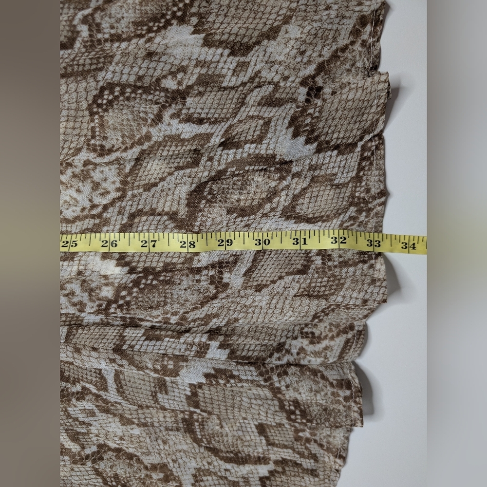Free Press Womens XS Snakeskin Tan Brown Midi/Long Skirt - Picture 11 of 12